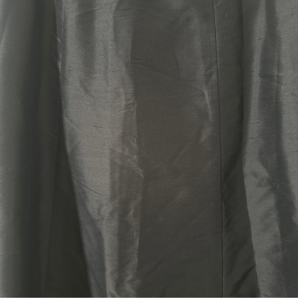Vintage Talbots Classic Black A-Line Silk Taffeta Skirt - Picture 6 of 6